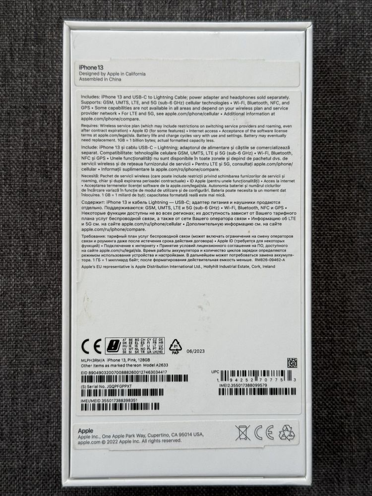 Iphone 13 rose pink 128 GB