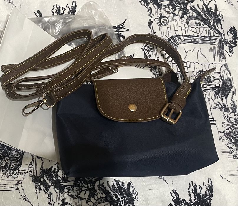 Мини-сумка Longchamp нейлон синий