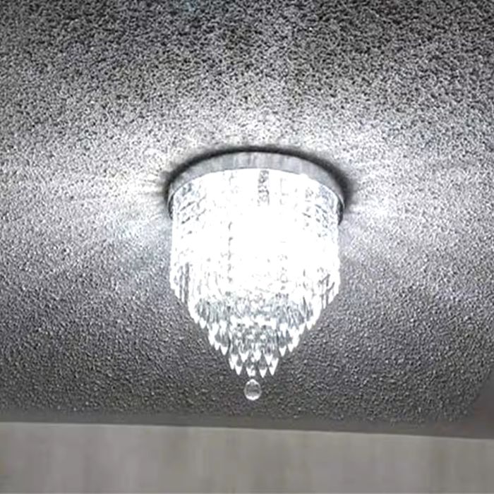 Plafoniera candelabru din cristal din oțel inoxidabil