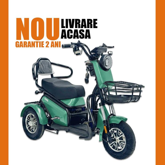 Triciclu electric adulti si varstnici 20ah FARA PERMIS Oferta -23% NOU