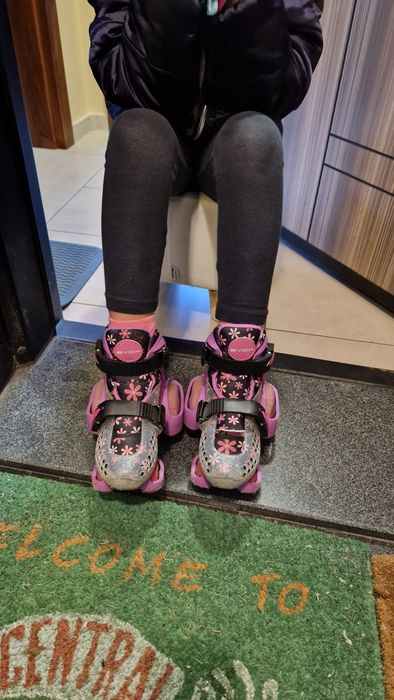 Детски кънки Byox, лилав, XS, номер 26-29, светещи колелца