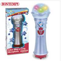караоке микрофон със светлини Детски музикални играчки играчка
