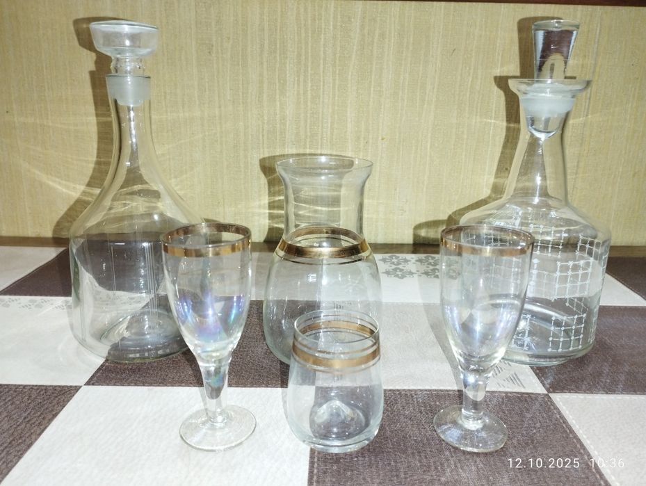 Набор стеклянной посуды б/у