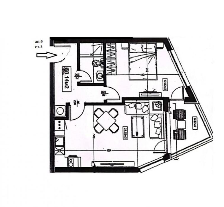 Продажба на 2-стаен в гр. Царево - 67m²