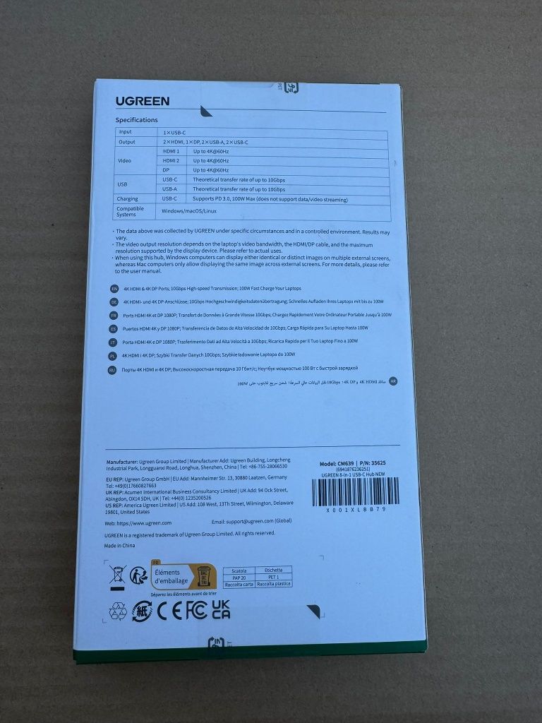 Hub Ugreen Revodok 8 in 1 Usb C