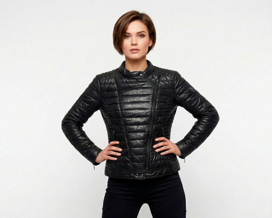 Ciesse Piumini Дамско пухено  кожено яке с пух агнешка кожа размер S