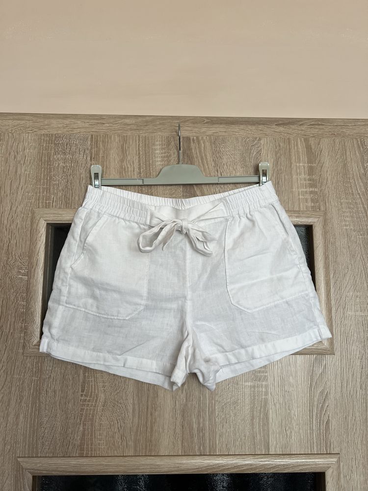 Дамски къси ленени панталони с Zara, с пайети H&M