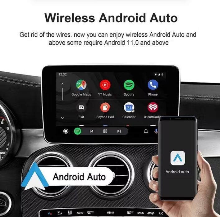 Ai Box Безжичен адаптер Carplay и Android Auto 3 в 1