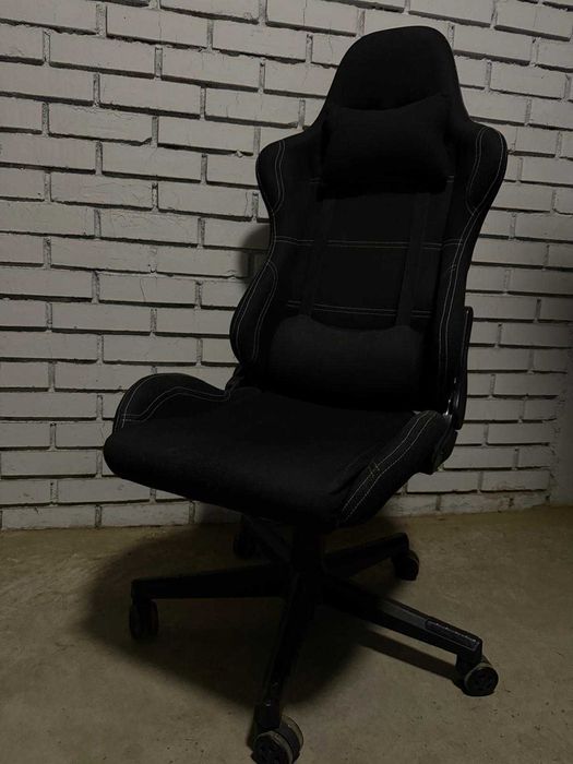 Scaun de birou/gaming negru textil