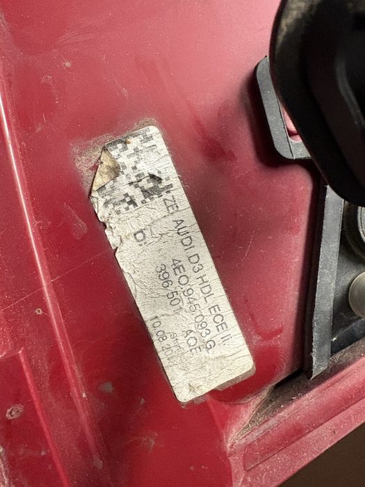 Вътрешен ляв стоп Ауди А8 Д3