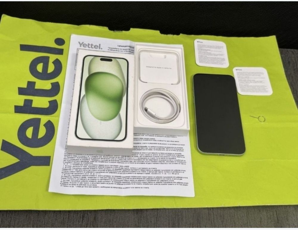 91% 128GB iPhone 15 Plus Гаранция Yettel 3г. 2026 Green / Зелен