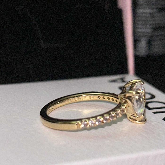 Inel Pandora cu doua inimioare - Aur, in cutie