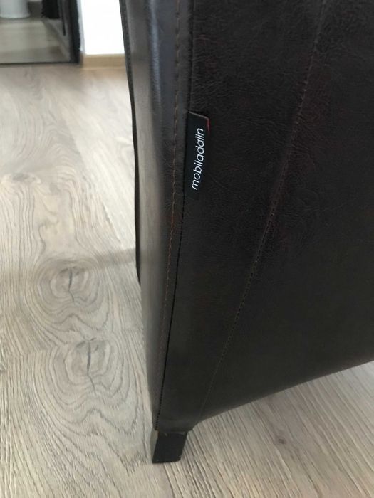 Set 4 scaune de bucătărie living birou piele ecologică, scaun Wenge