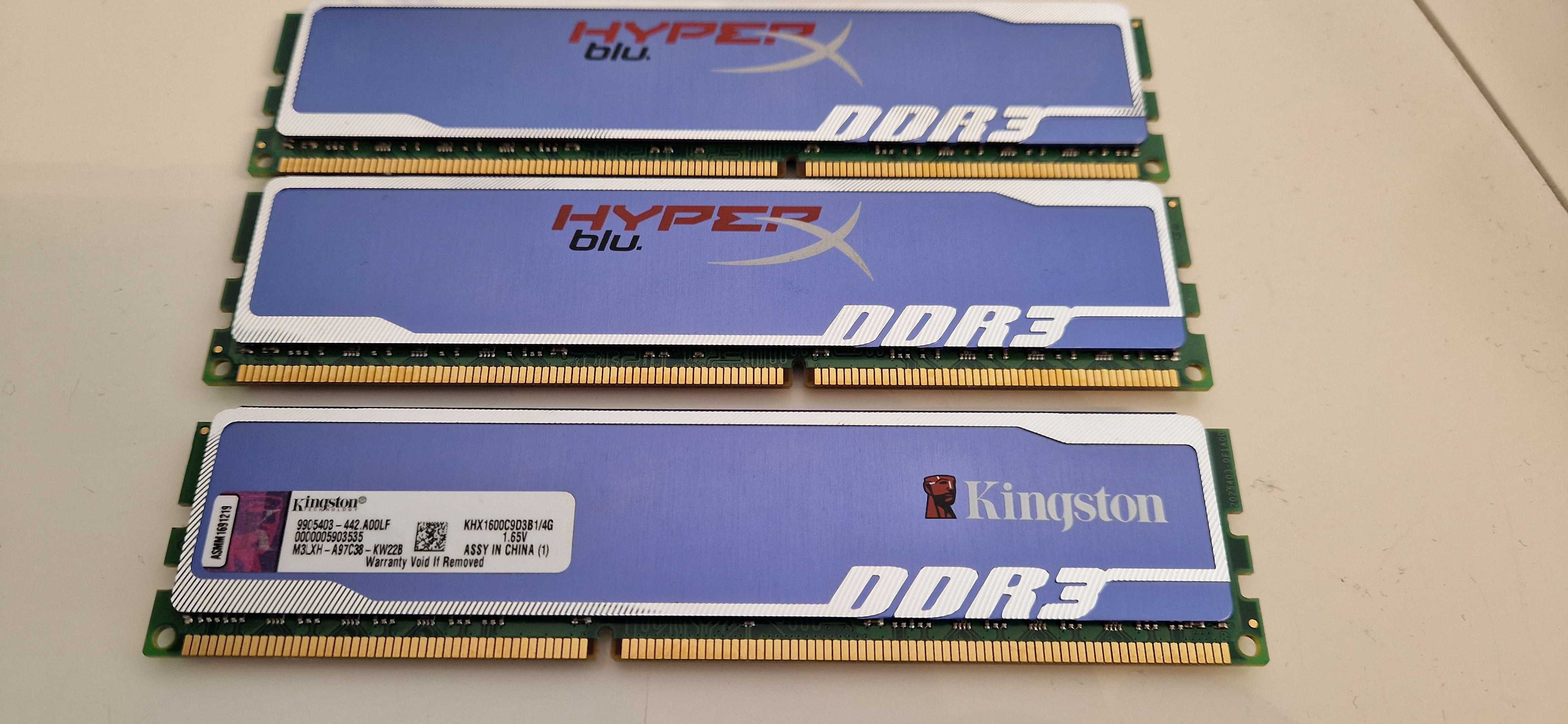 KingstonHyperX blu 12GB (3x4) DDR3 1600