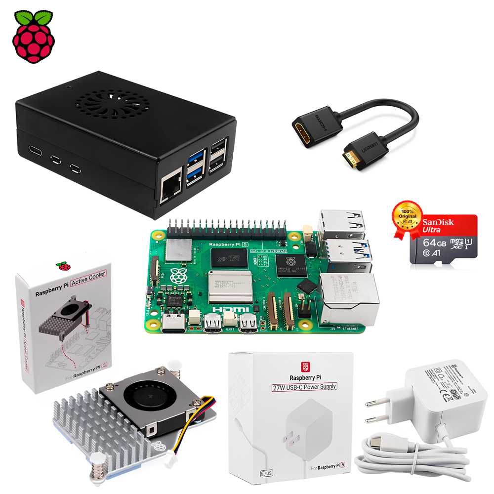 Самый лучший комплект Raspberry Pi 5_8 GB - Metall Case Kit