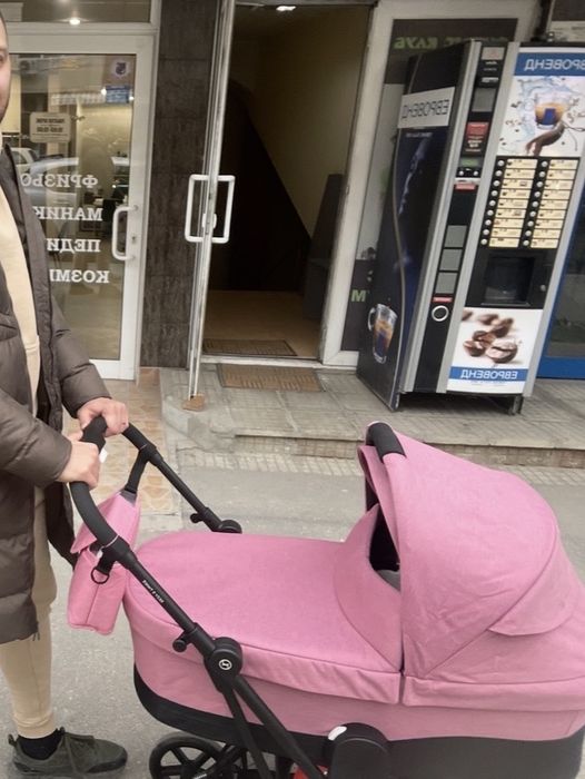 Детска количка Cybex Eezy twist s+2 със Cot S magnolia pink с адаптери