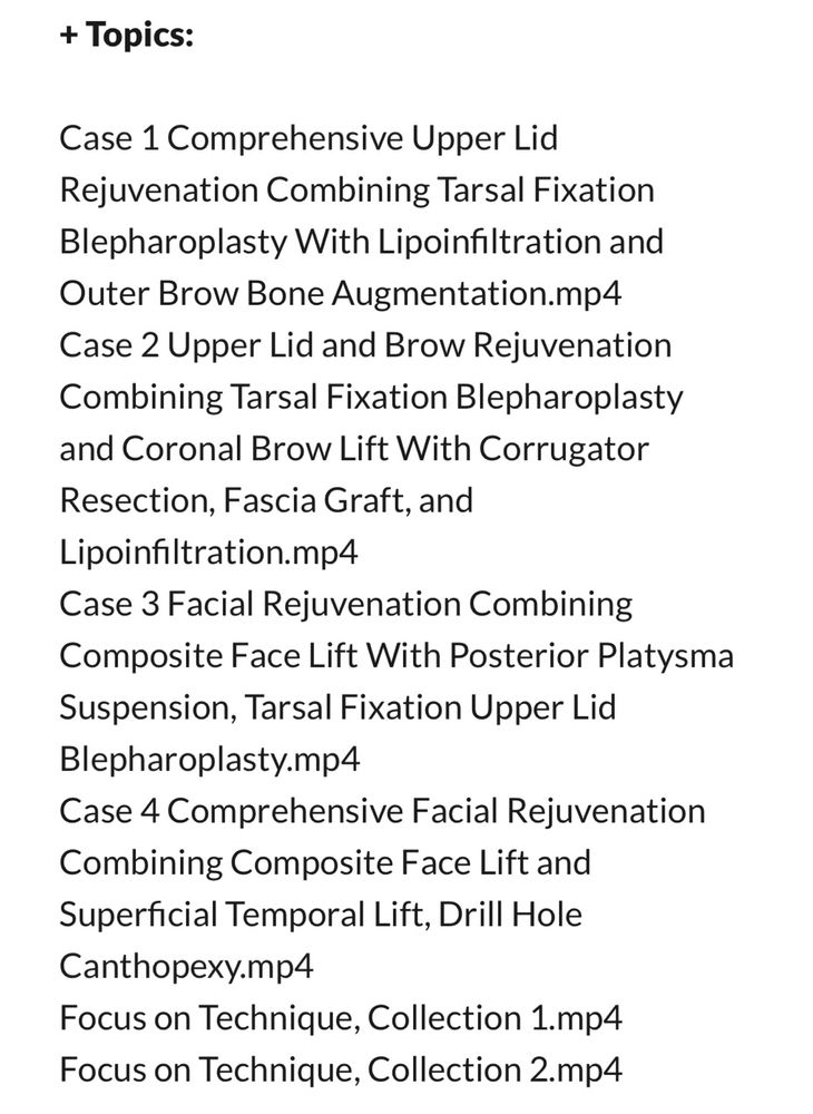 Curs chirurgie plastica