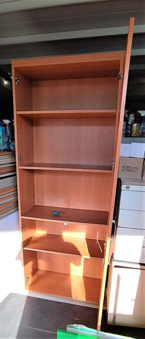 Офис шкафове - Двукрили гардероби за документи с рафтове  6 бр. череша