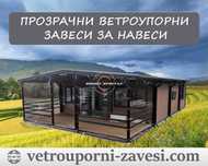 Прозрачни ветроупорни завеси от висококачествен винил / кристал