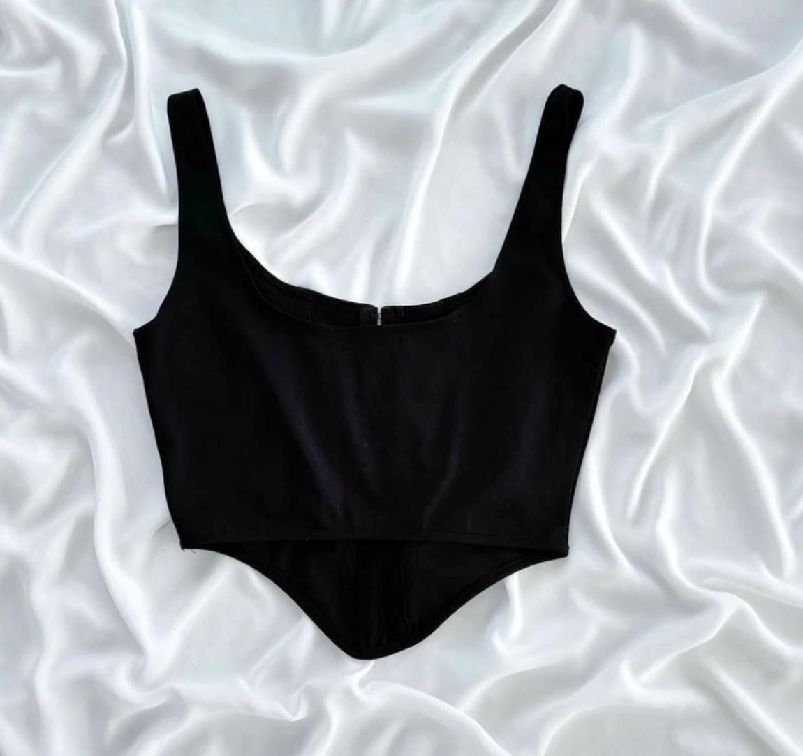 Corset negru din material elastic