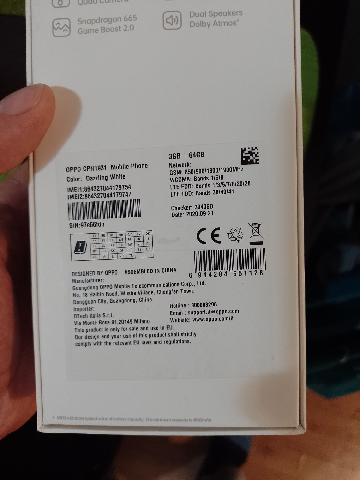 Телефон OPPO A5 2020