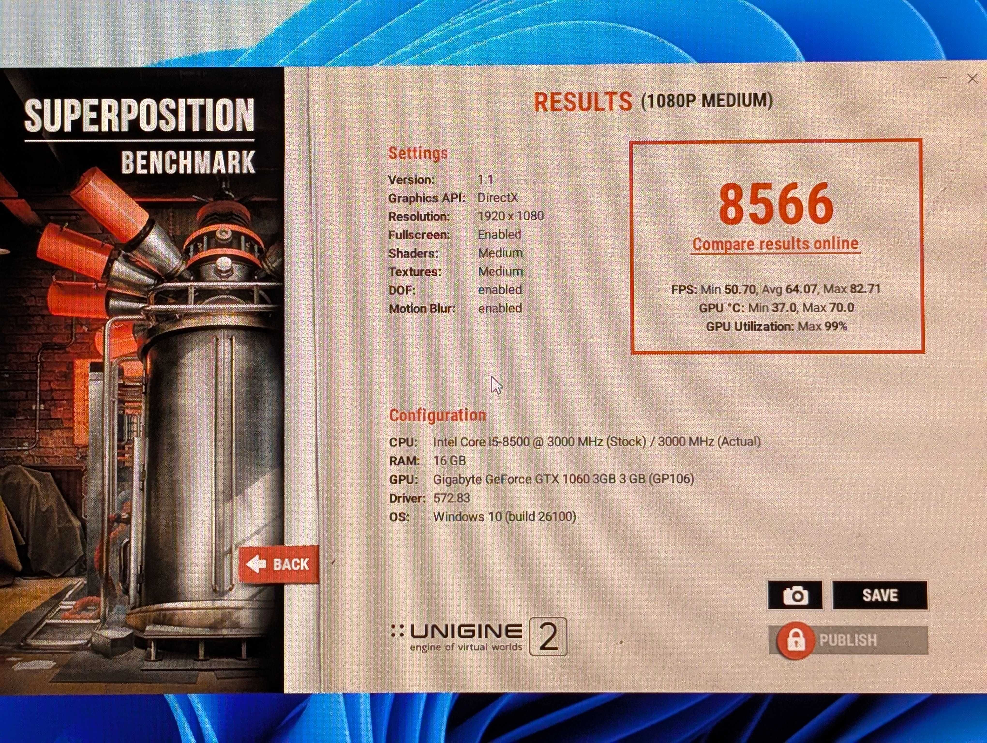 Sistem PC Gaming cu procesor Intel i5 8500 / GTX 1060, RAM 16 Gb