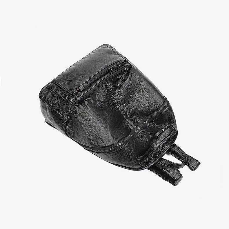 Дамска чанта STELS Q44, Екологична кожа, 38x14x30см, Черен