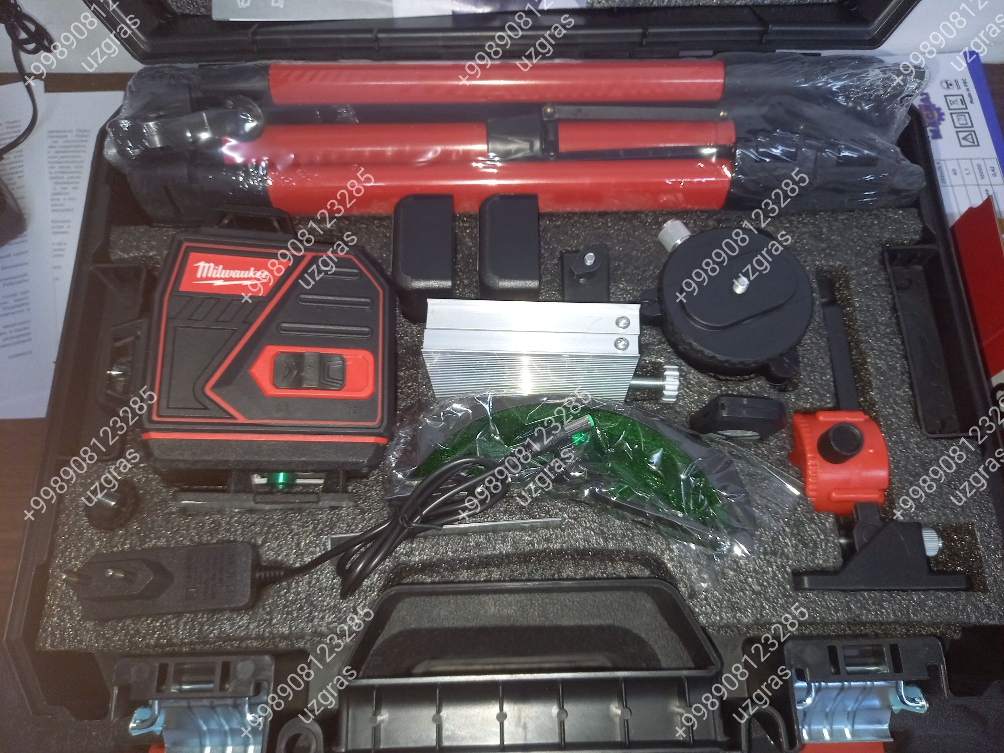 Бепул доставка лазерный уровень Milwaukee 4D 360⁰ 16 линия зеленый луч