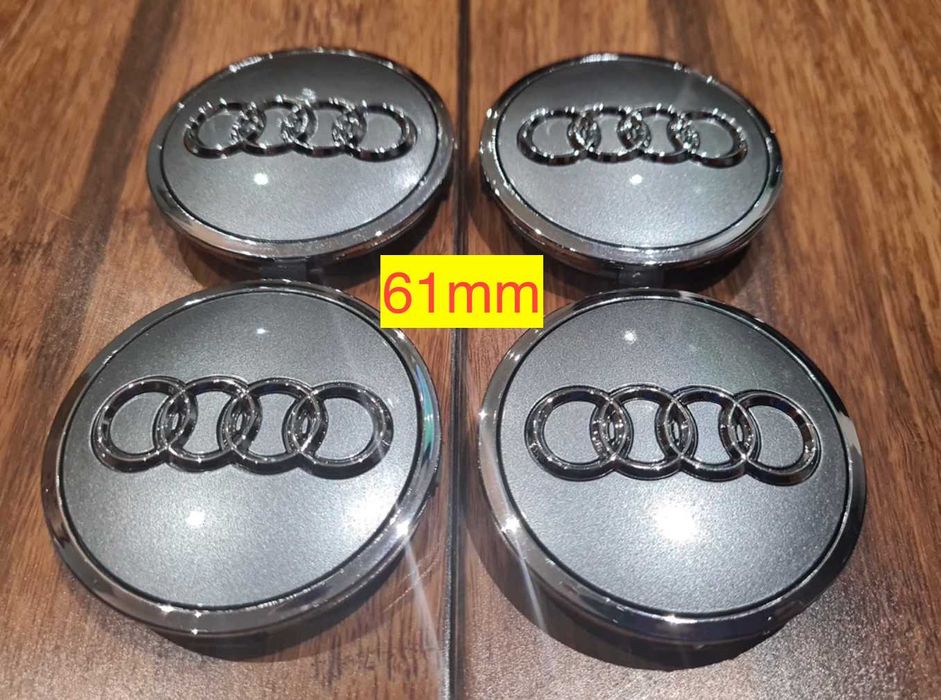 Ауди капачки за джанти 60мм, 61мм, 68мм, 69мм, 77мм и 135мм сиви черни