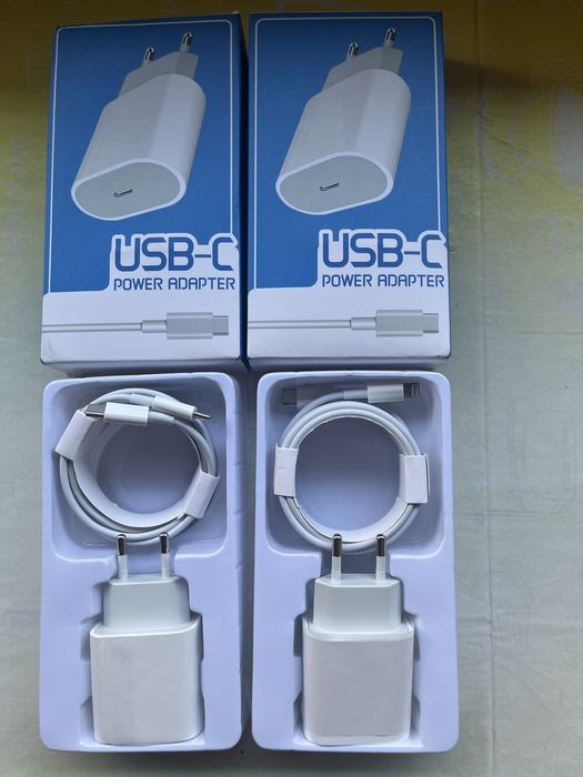 Зарядно 30W адаптер USB-C + кабел 2м USB-C или USB-C/Lightning
