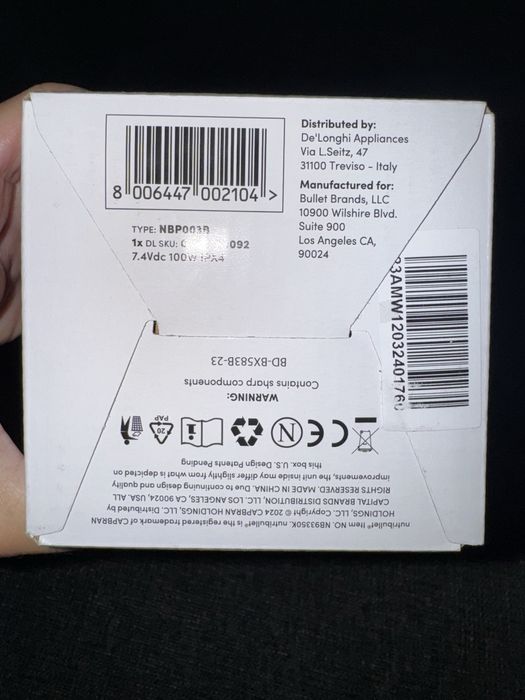 Blender portabil Nutribullet® NBP003MA, cupa 475 ml, USB-C, magenta