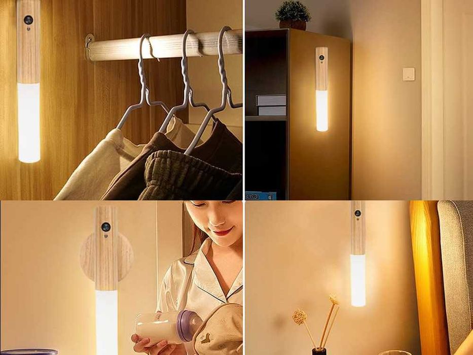 Lampa LED de perete senzor miscare suport magnetic reincarcabila USB