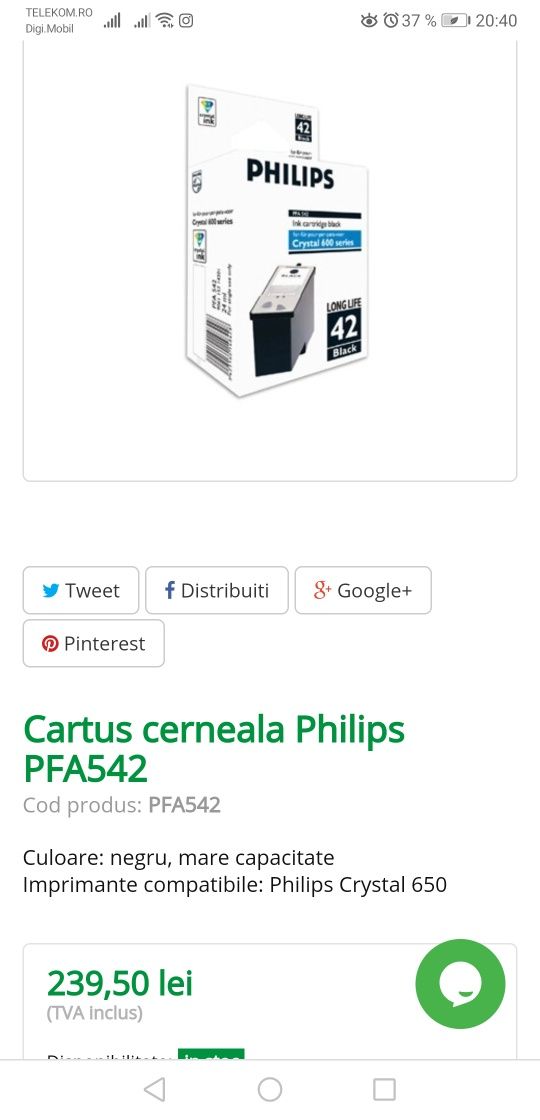 Cartușe Philips  Crystal 600 Series