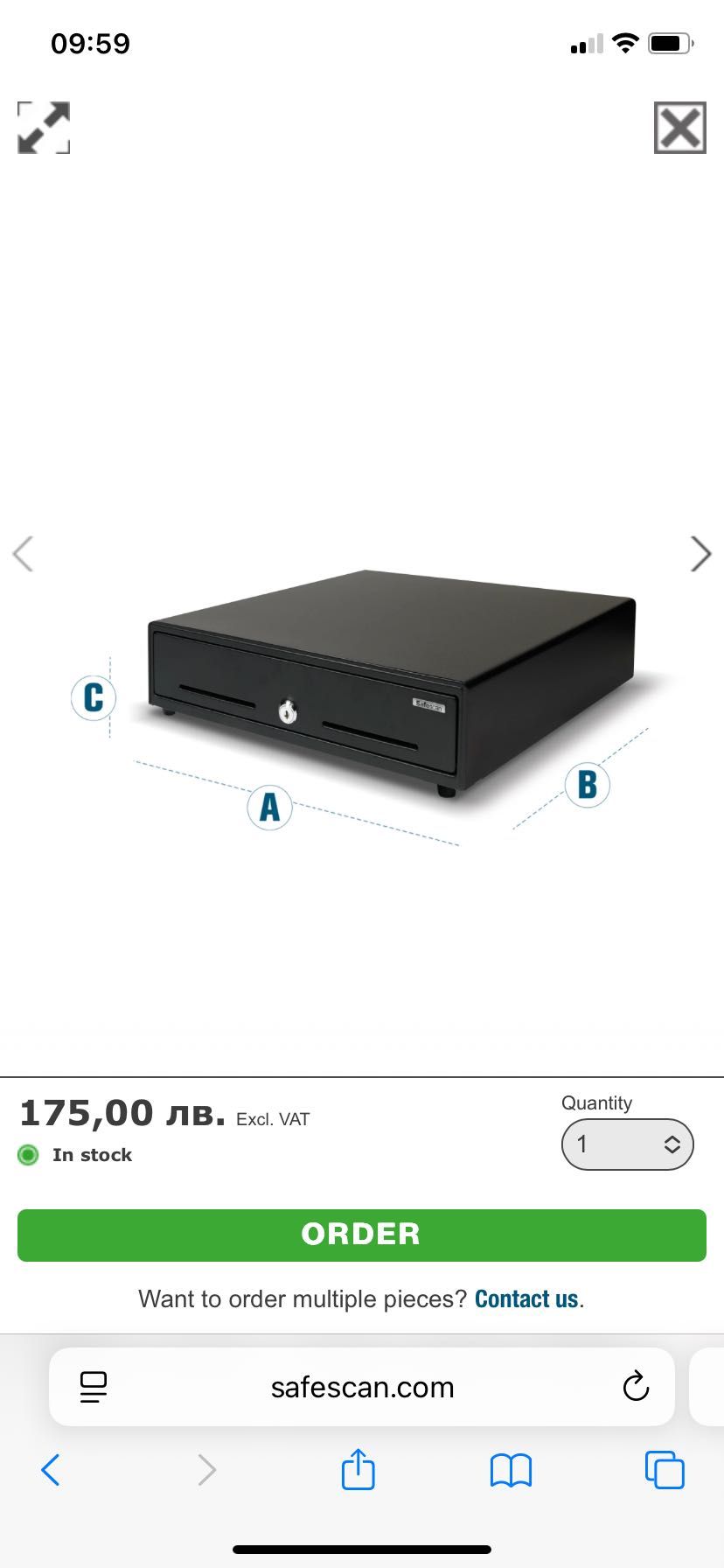 Касово чекмедже Safescan SD-3540 , -30% отстъпка!