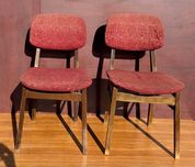 Set 2 Scaune Vintage Stil Retro; Scaun cu sezut tapitat