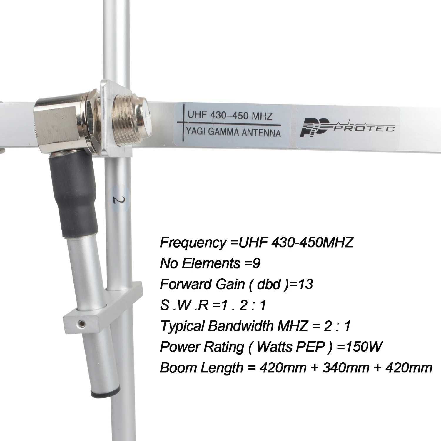 Antena PMR Yagi 9Elementi Yaesu Motorola Icom kenwood UHF 430-450MHz