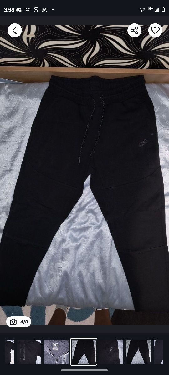 Черна Nike Tech Fleece горнище и долнище на достъпна цена