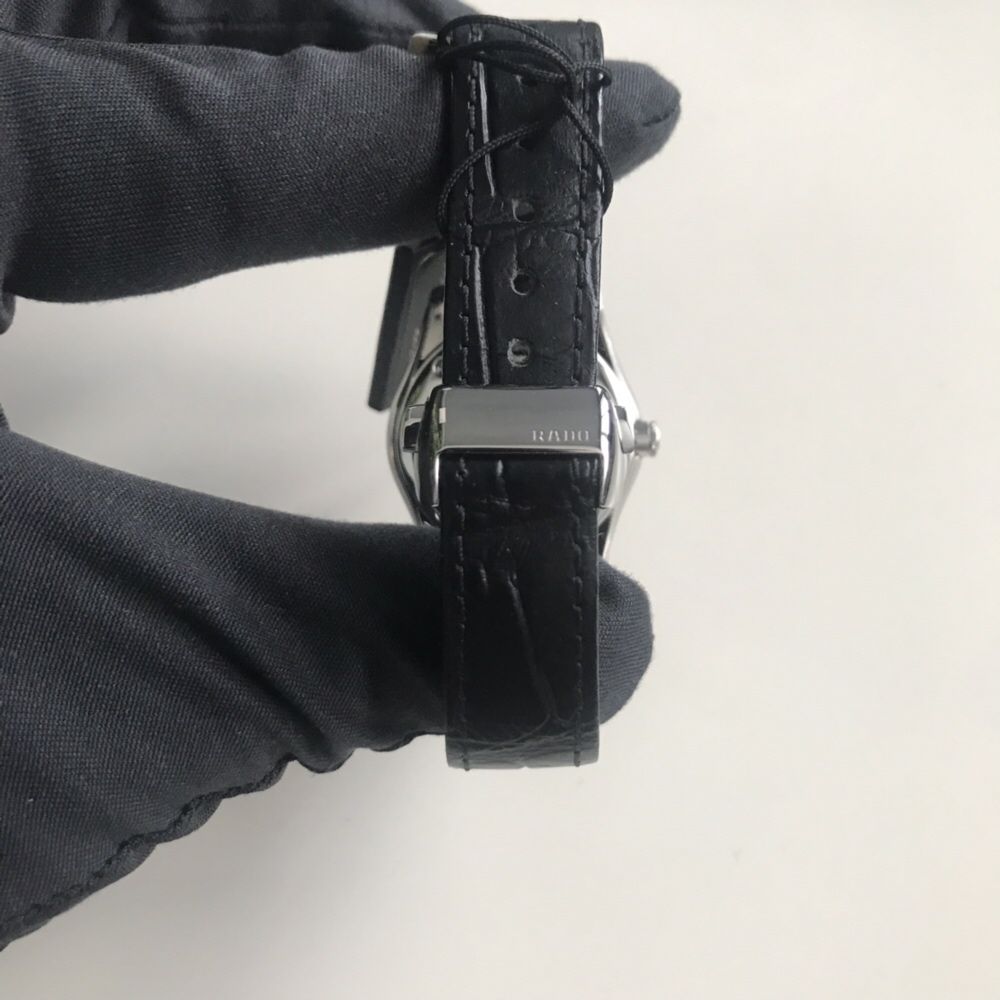 Дамски часовник Rado Hyperchrome S Black Sunburst Black Leather