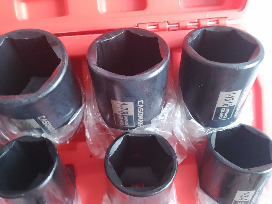 CASOMAN 8 buc 1/2" cu impact de adâncime - SAE 1-9/16" la 2", 6 puncte