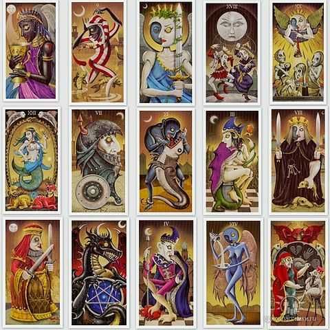 Таро карти: Santa Muerte Tarot&Deviant Moon & Eight Coins Tattoo Tarot