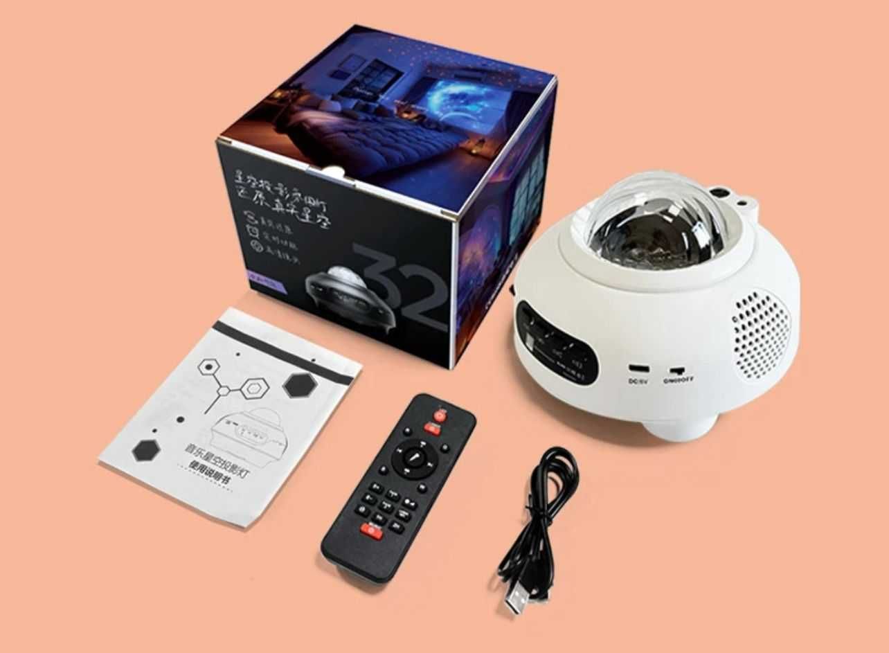 Ночник (Проектор  с Bluetooth-колонкой и управлением через пульт)