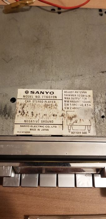 Radio casetofon auto de mașină Sanyo Autoreverse