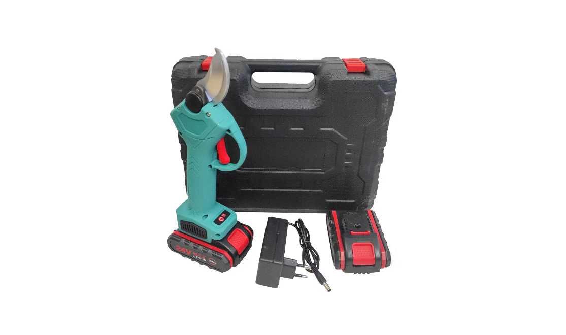 Foarfeca electrica pentru vita de vie si crengi 2 acumulatori 24V 5Ah