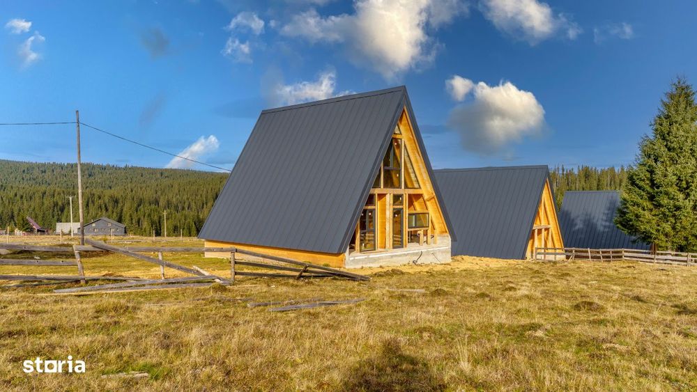 Cabana A-Frame, semifinisata, Smida