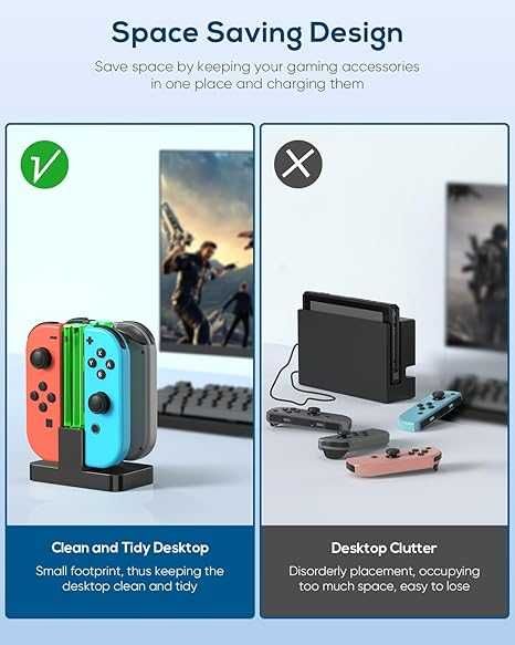 FYOUNG Докинг станция за зареждане за Switch и за Switch OLED