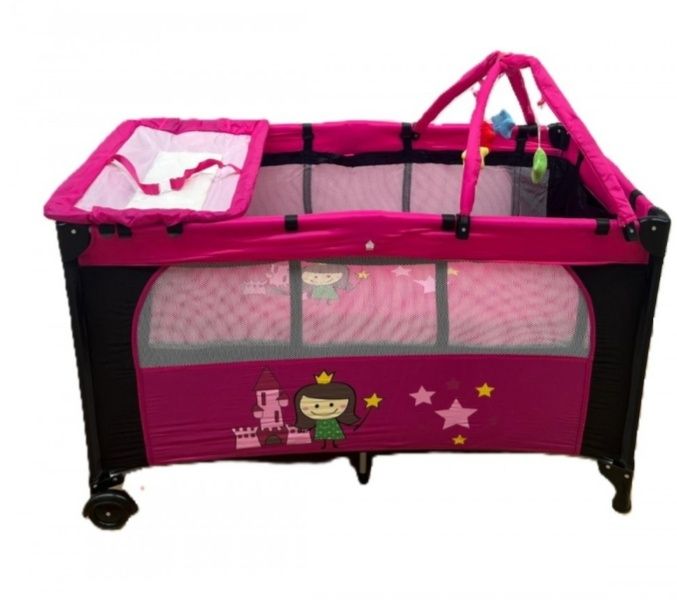 Vand Carucior coccolle Gioia roz plus patut cu baldachin + tricicleta
