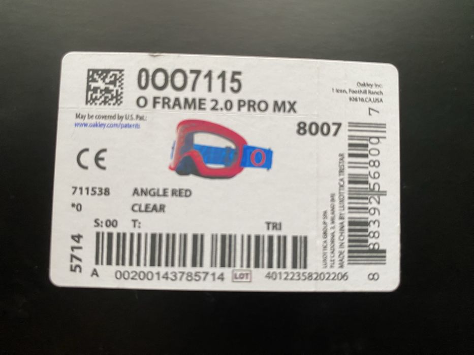 Ochelari noi Cross-enduro Oakley O Frame 2.0 Pro angle red-clear lens