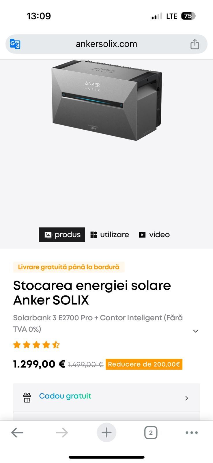 Stocare curent panouri solare