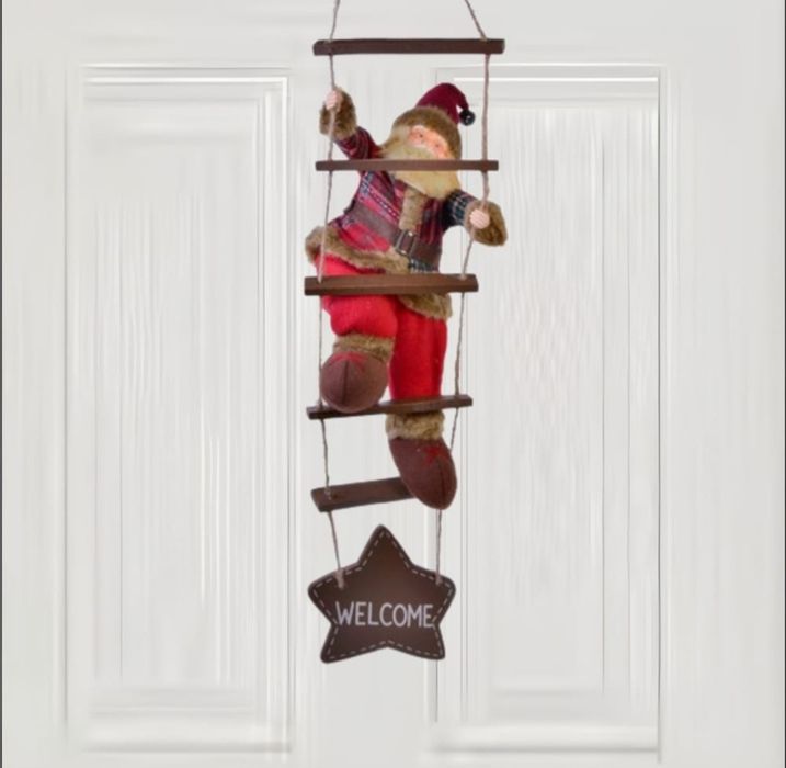 Коледна украса, Дядо Коледа на стълба, 60см