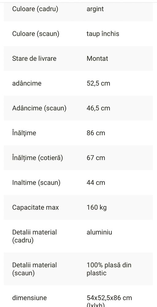 Scaune terasă/Scaune grădină